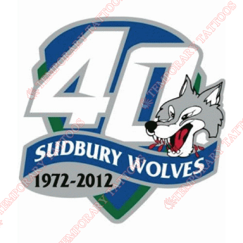 Sudbury Wolves Customize Temporary Tattoos Stickers NO.7397